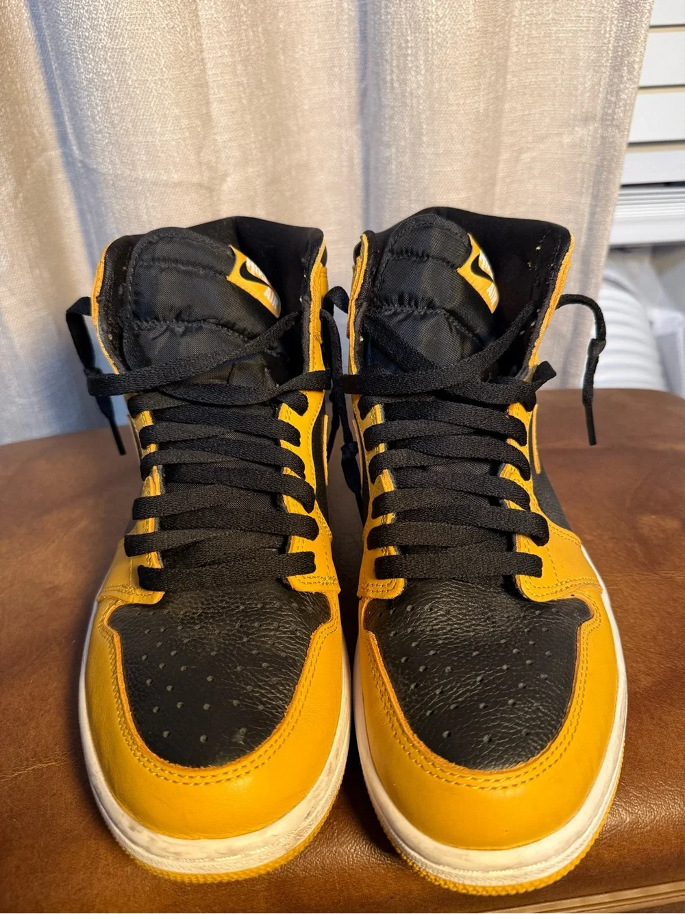 Nike Air Jordan 1 High - Black and Yellow Men's Sneakers